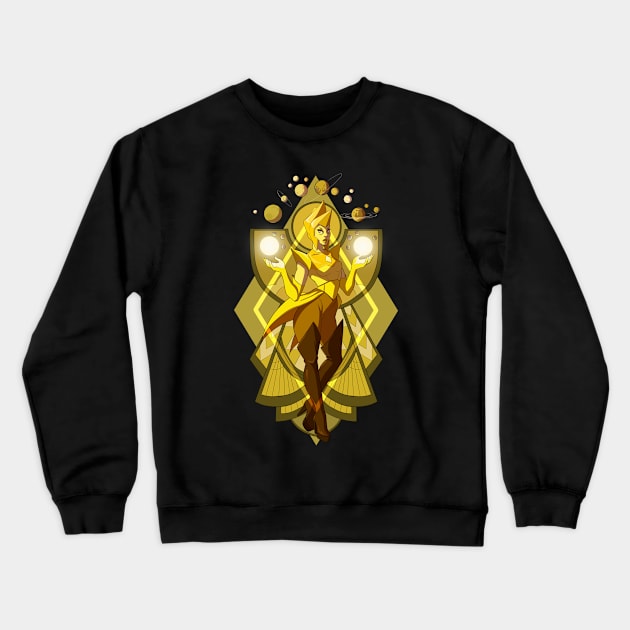 Yellow Diamond Crewneck Sweatshirt by AlonzoCanto